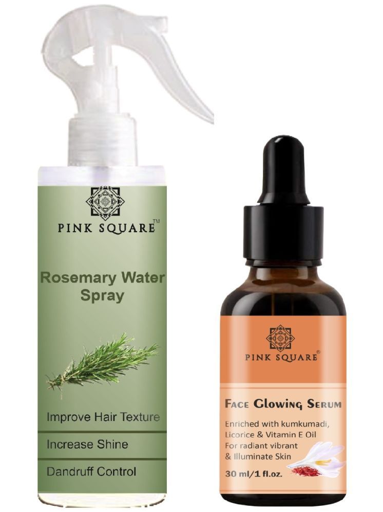     			Rosemary water Hair spray for Hair Regrowth (100ml) & Face Glowing Skin Serum (30ml) Combo of 2