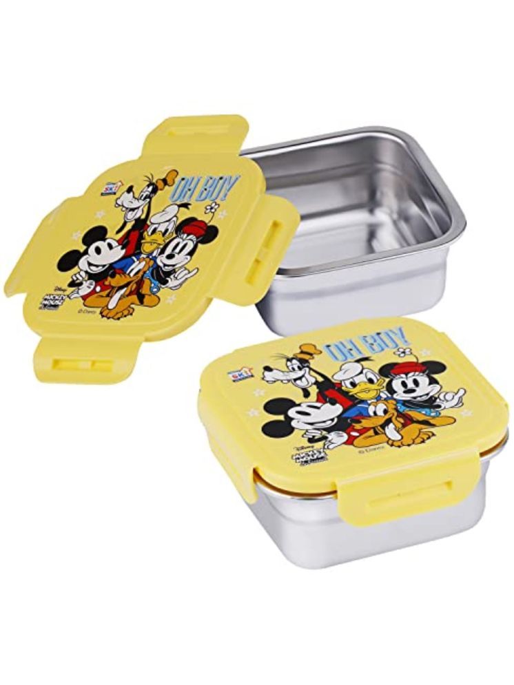     			UNMEE Carnival Printed Small Stainless Steel Lunch Box 2 - Container ( Pack of 2 )