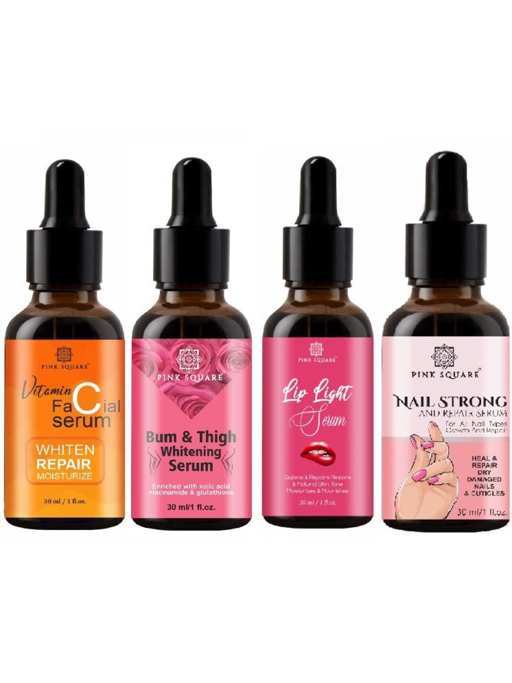     			Vitamin C Face Serum, Bum and Thigh Whitening Serum, Lip Light Serum & Nail Strong and Repair Serum (Each,30ml) Combo of 4