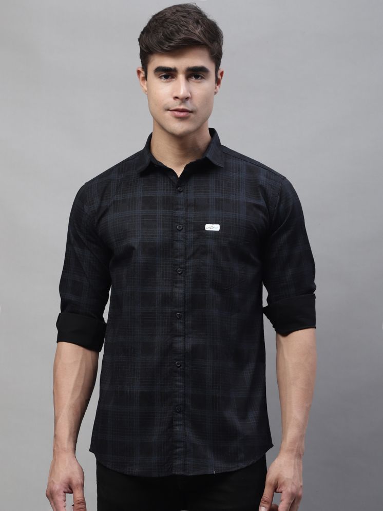     			MAJESTIC MAN 100% Cotton Slim Fit Checks Full Sleeves Men's Casual Shirt - Black ( Pack of 1 )