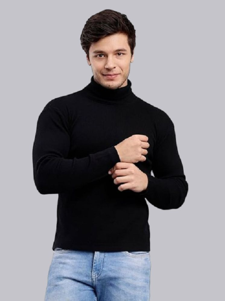     			Resilience Acrylic High Neck Men's Full Sleeves Pullover Sweater - Black ( Pack of 1 )