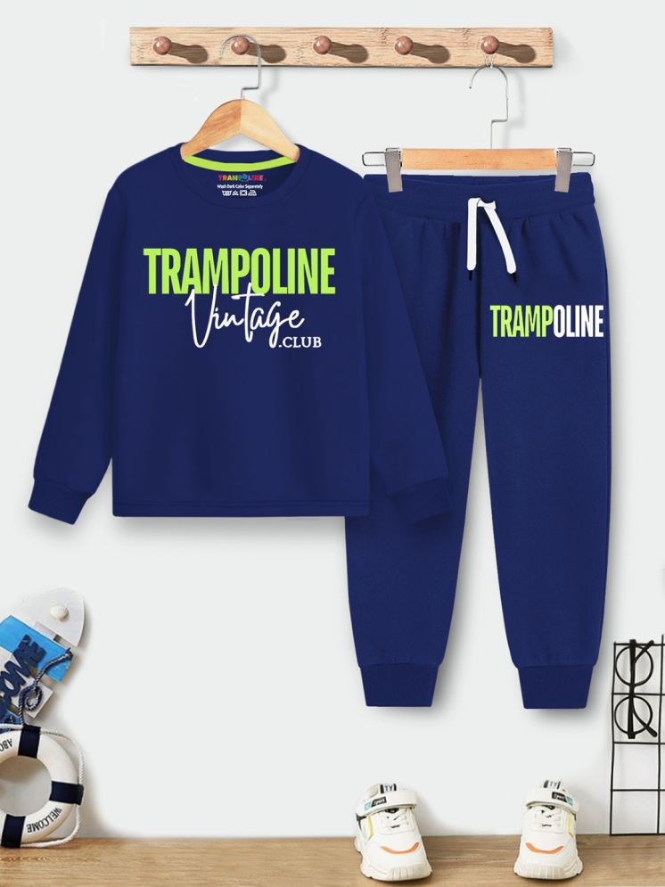     			Trampoline Blue Cotton Blend Boys T-Shirt & Trackpants ( Pack of 1 )