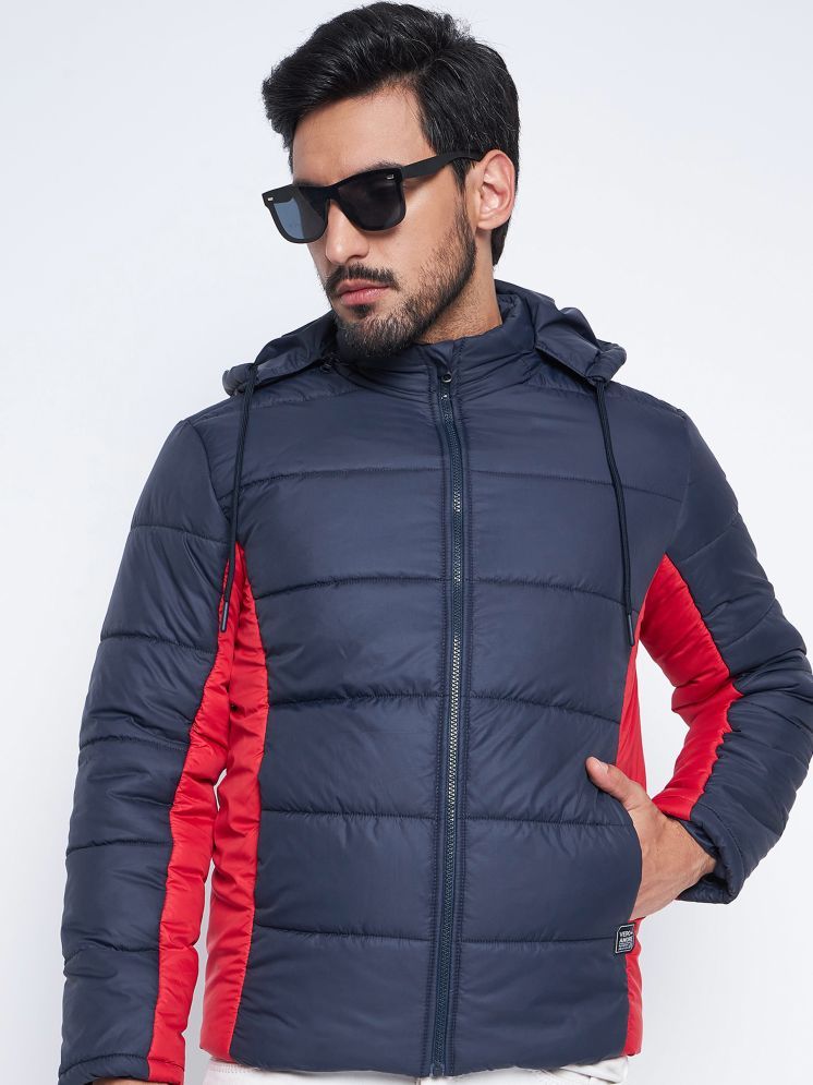     			VERO AMORE Polyester Men's Quilted & Bomber Jacket - Navy Blue ( Pack of 1 )