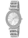 Rhonium Silver Metal Analog Womens Watch