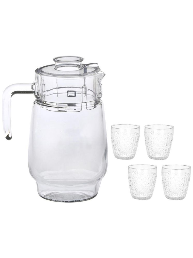     			AFAST Designer Jug & Glass Glass Plain Jug & Glass Set 1750 mL Transparent