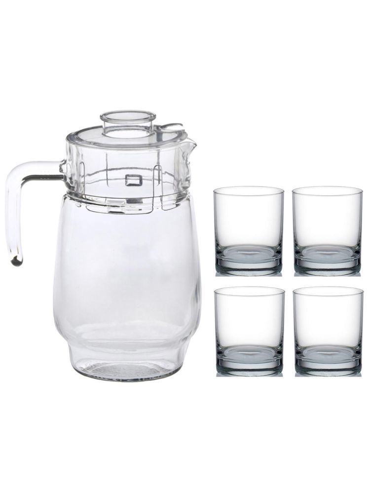     			AFAST Designer Jug & Glass Glass Plain Jug & Glass Set 1750 mL Transparent