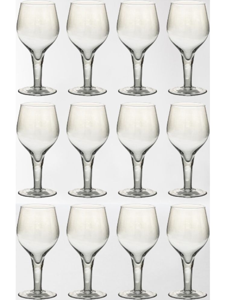     			AFAST Party Glass/Beer Mug Glass Plain Wine Glasses 350 ml ( Pack of 12 ) Transparent