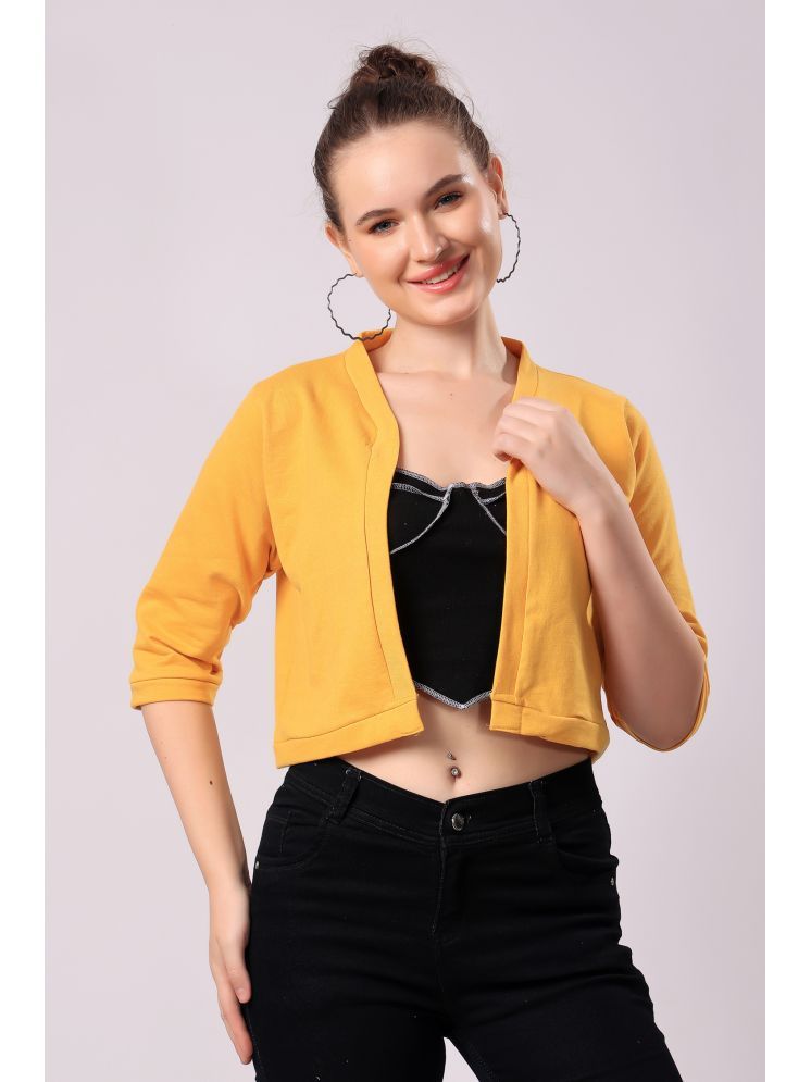     			Affair Cotton Women's Shrugs - Yellow ( Single )