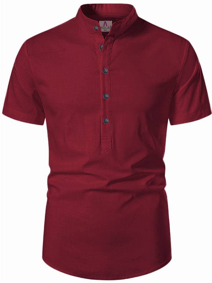     			Apektra Maroon Cotton Men's Regular Kurta ( Pack of 1 )