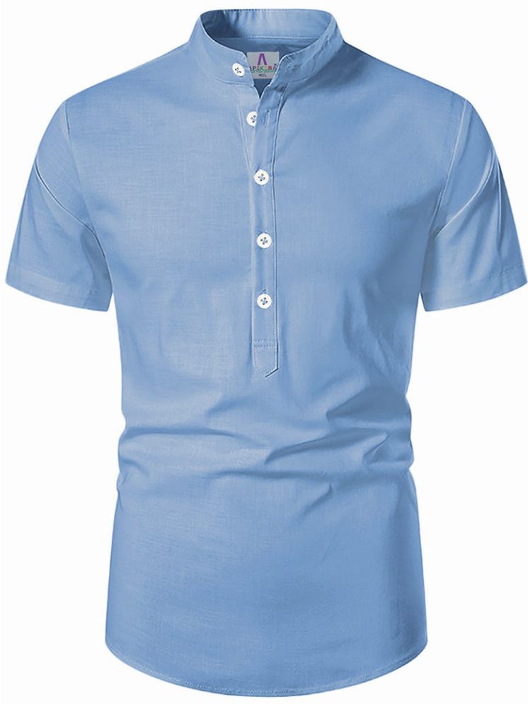     			Apektra Sky Blue Cotton Men's Regular Kurta ( Pack of 1 )