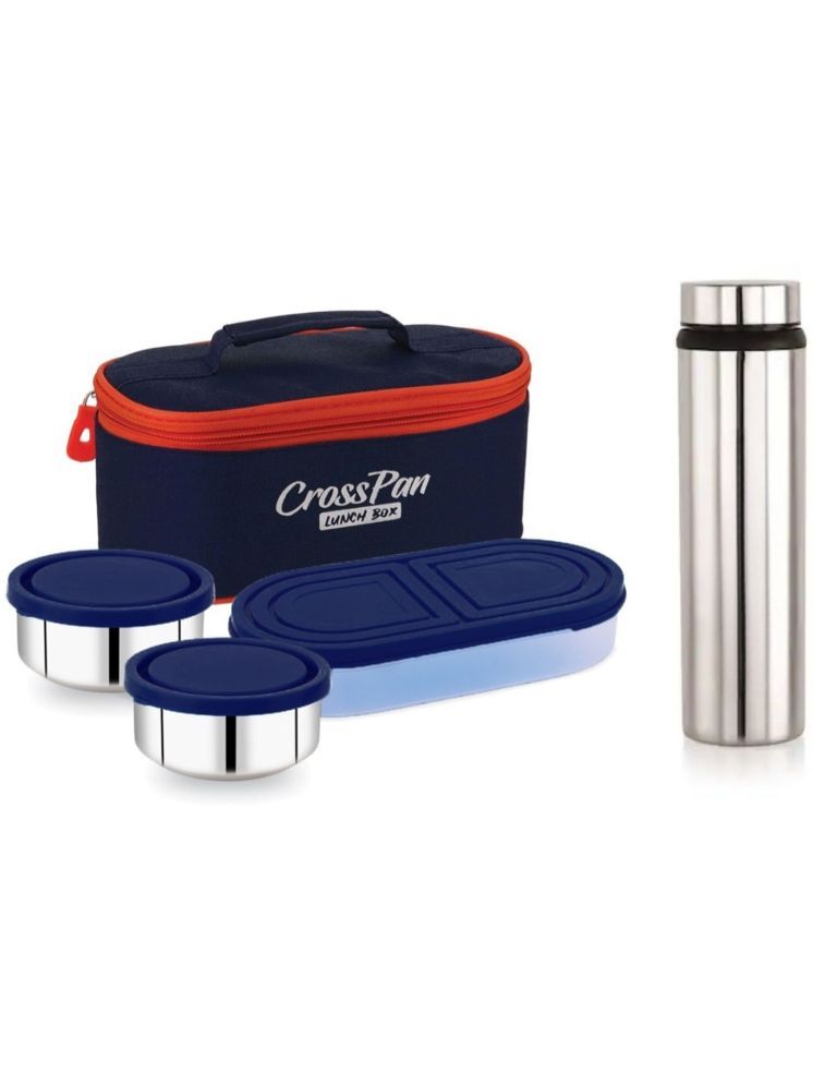     			CrossPan Stainless Steel Lunch Box 3 - Container ( Pack of 1 )