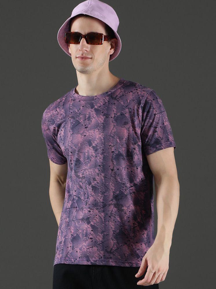     			EPPE Cotton Slim Fit Printed Half Sleeves Men's T-Shirt - Purple ( Pack of 1 )