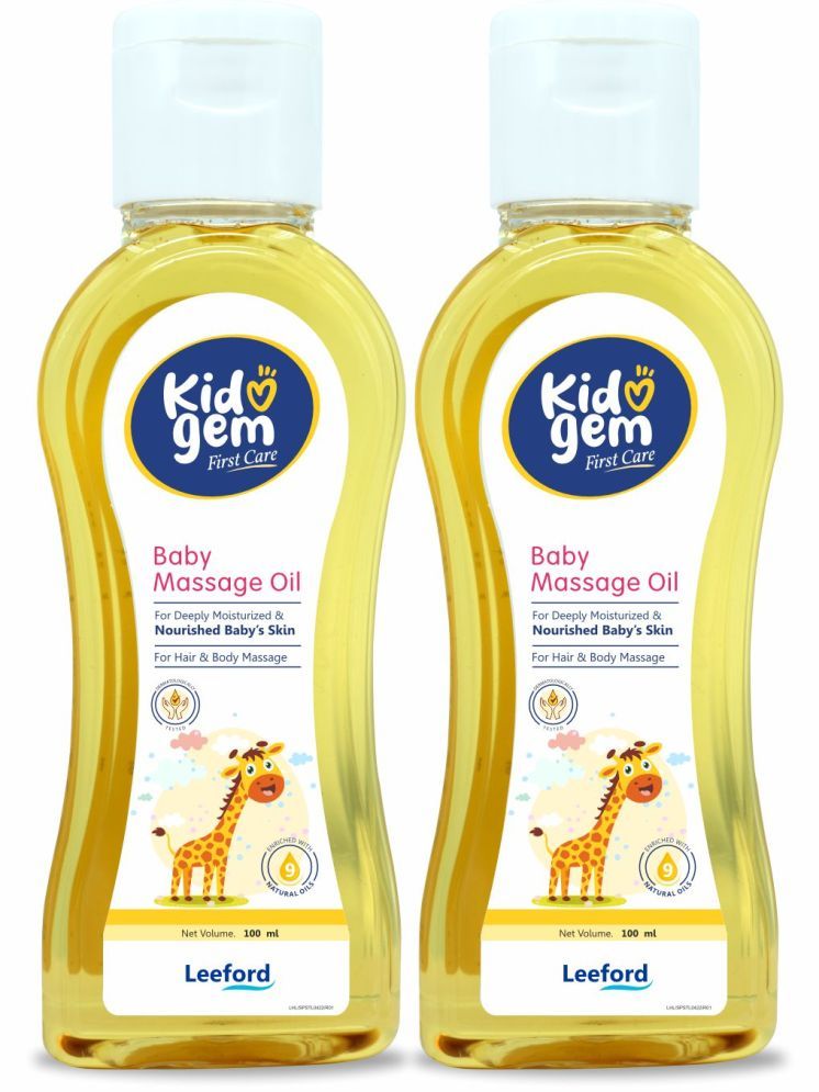     			Kidogem Baby Massage Oil, 100ml | Natural Care for Healthy Growth (Pack of 2)