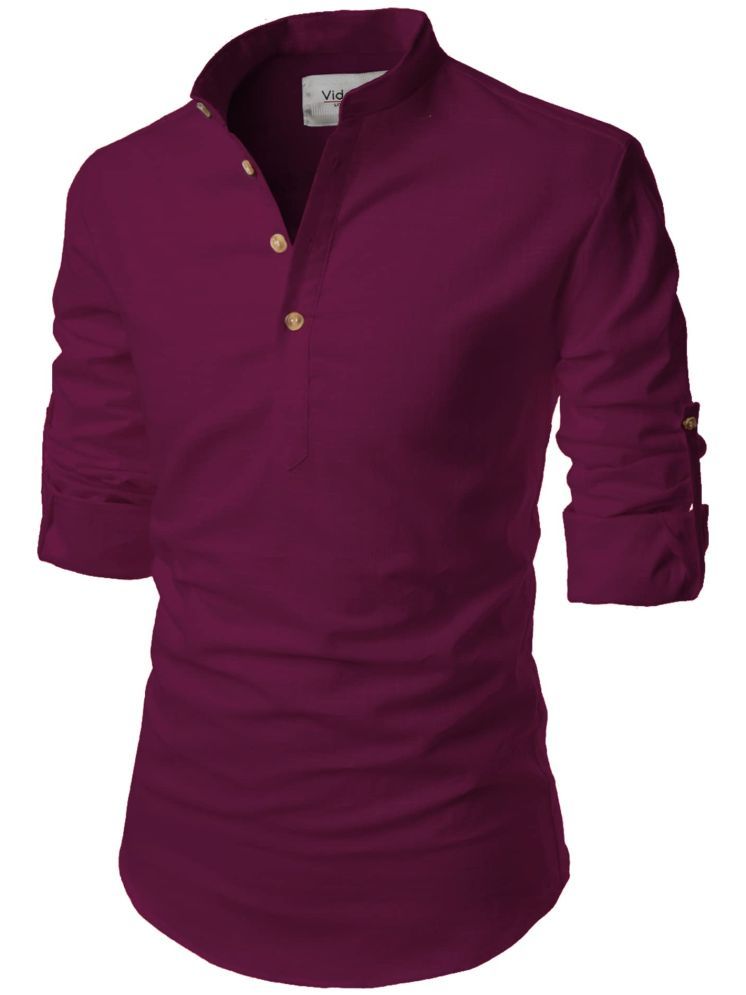     			Vida Loca Magenta Cotton Blend Men's Shirt Style Kurta ( Pack of 1 )