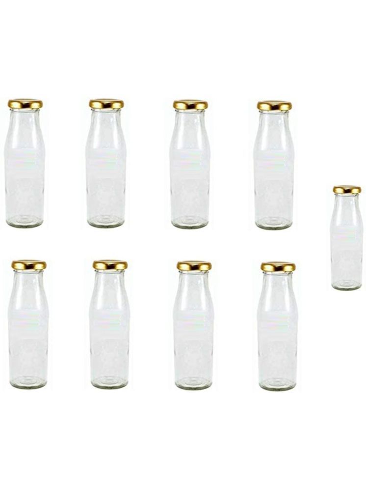     			AFAST Water Milk Serving And Storing Bottle Transparent Glass Water Bottle 300 mL ( Set of 9 )