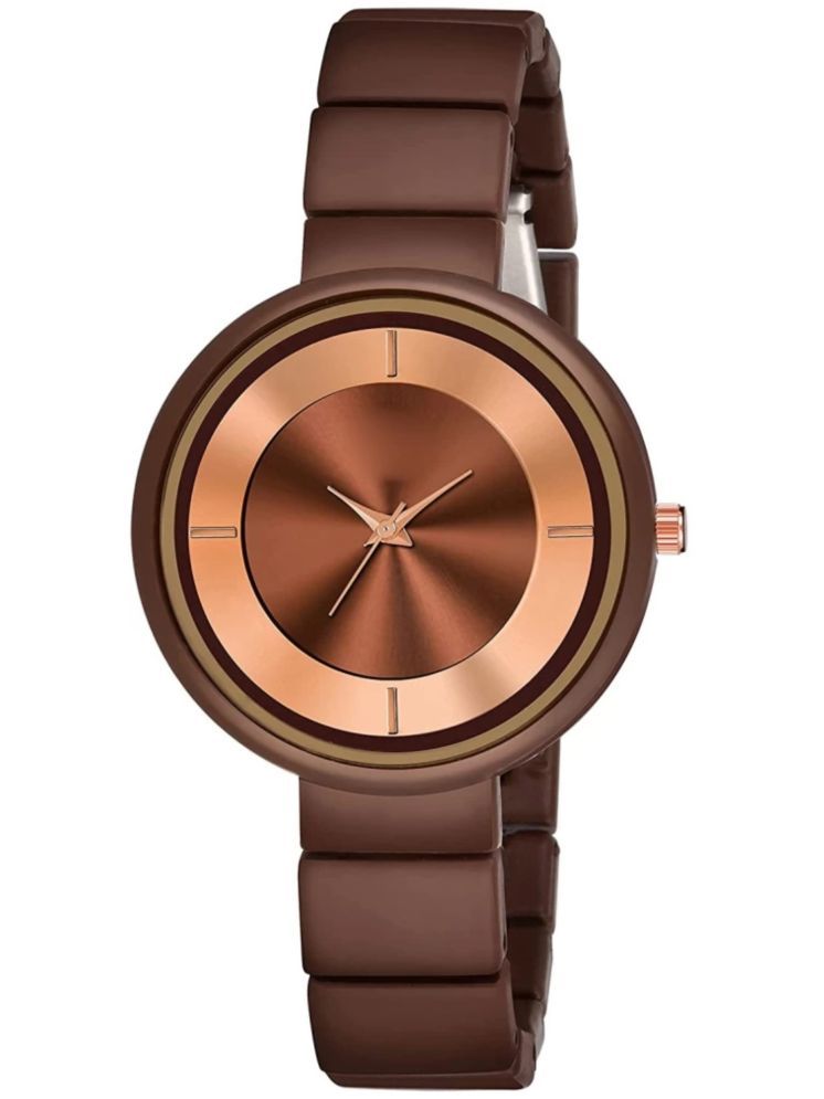     			SHMOFY LUXRY Brown Stainless Steel Analog Womens Watch