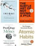 The Psychology Of Money+Ikigai+The Subtle Art Of Not Giving+Atomic Habits 4Books Best Seller