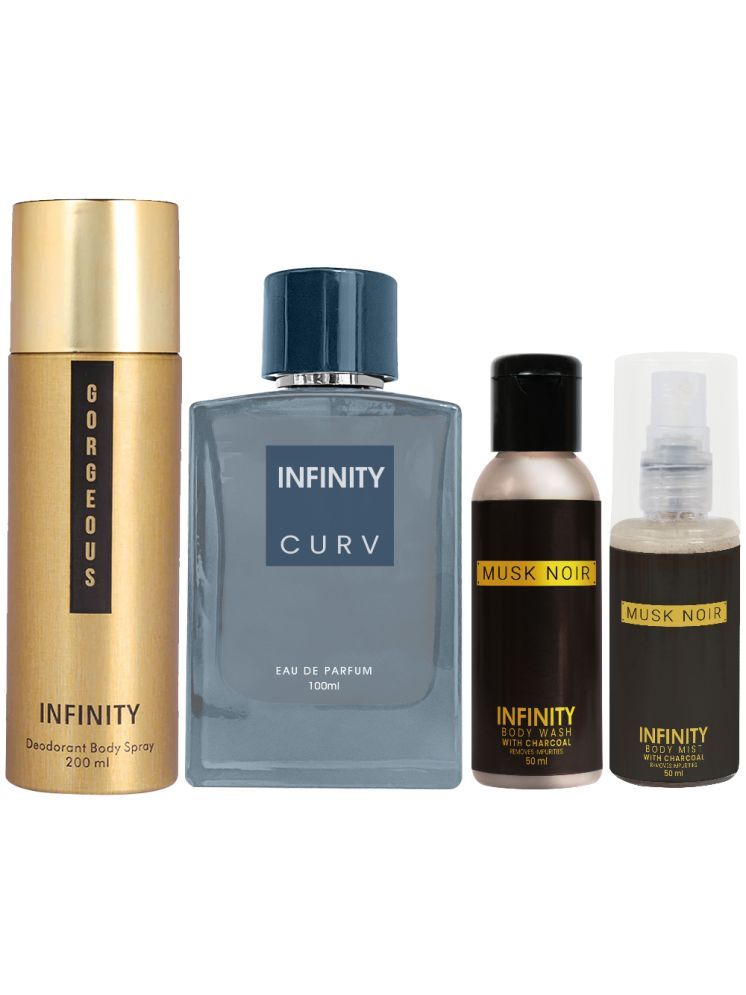     			Infinity Curv Perfume, Gorgeous Deodorant, Musk Noir Body Wash & Musk Noir Body Mist Pack of 4