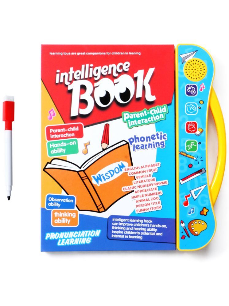     			PANSHUB Intelligence Book English Letters & Words Learning Sound Book, Fun Educational Toys. Activities with Numbers, Shapes, Animals Phonetic Learning book for Toddlers. (I-book, Multicolor)