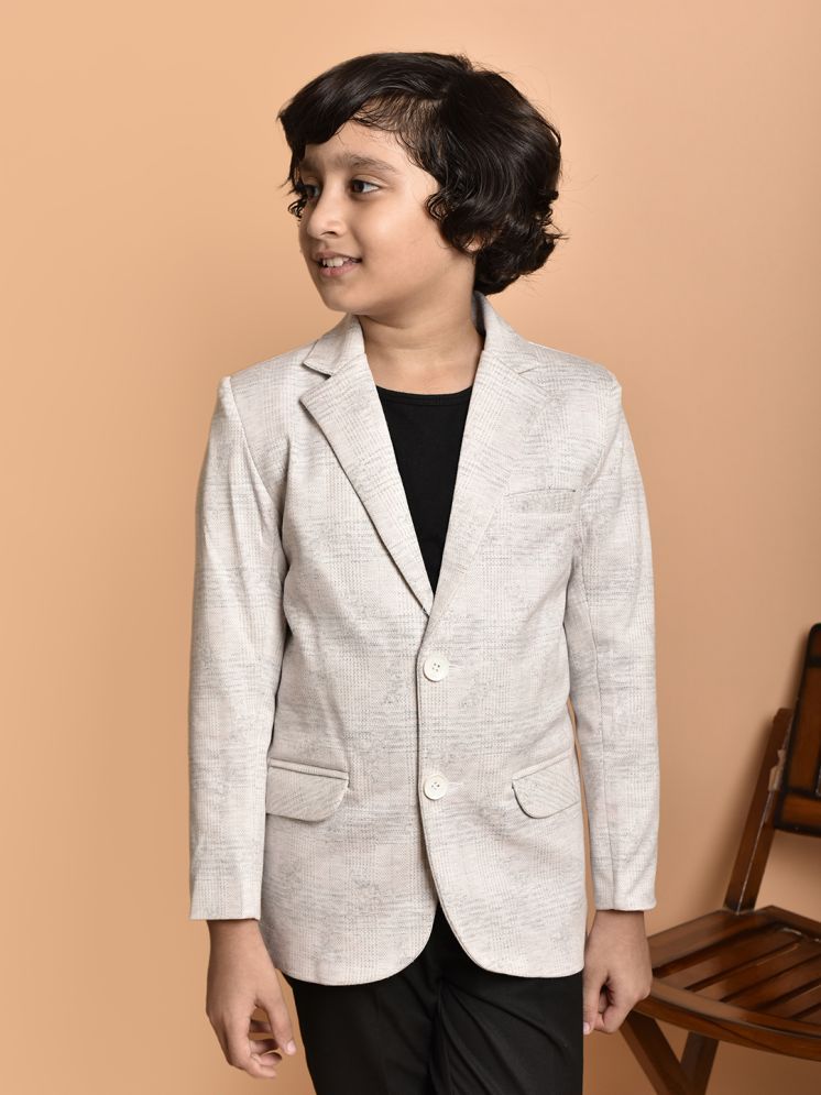     			PRINTCULTR Off White Cotton Blend Boys Blazer ( Pack of 1 )