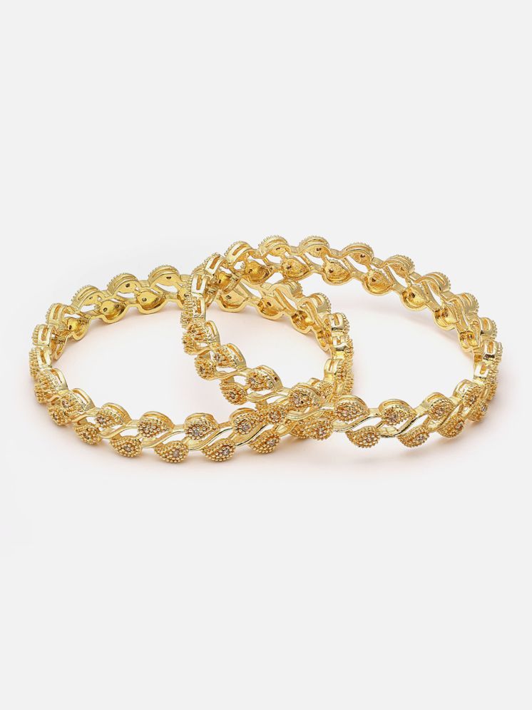     			Zeneme Gold Bangle ( Pack of 2 )