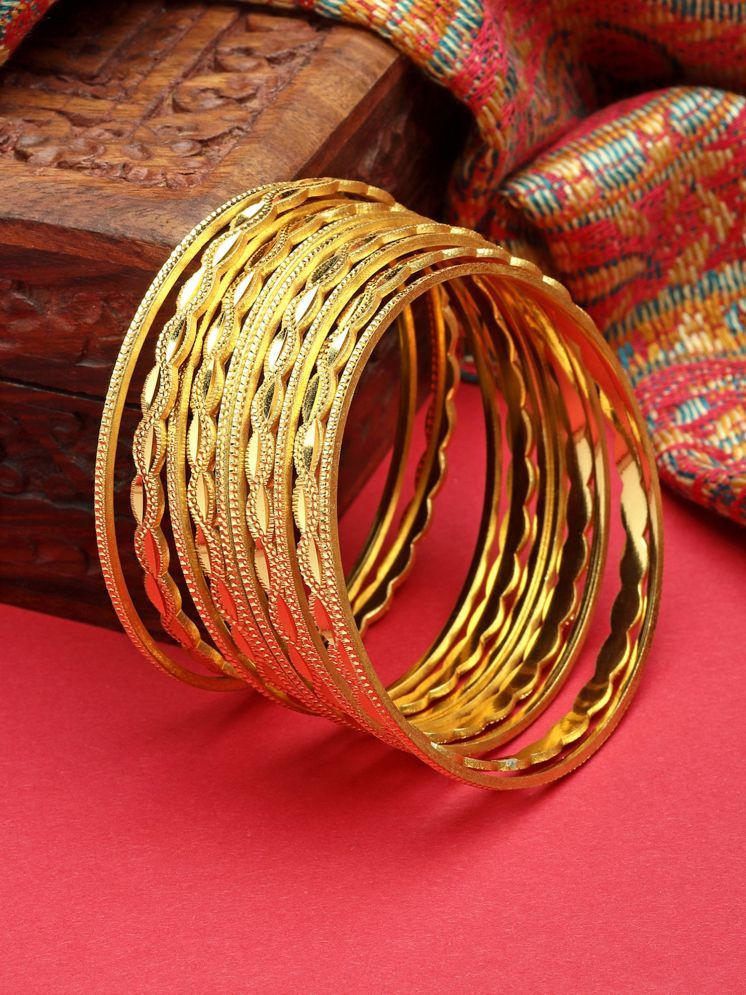     			Zeneme Gold Bangle ( Pack of 10 )