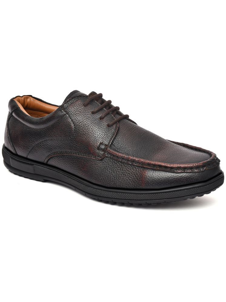     			BARBATO Brown Men's Derby Formal Shoes