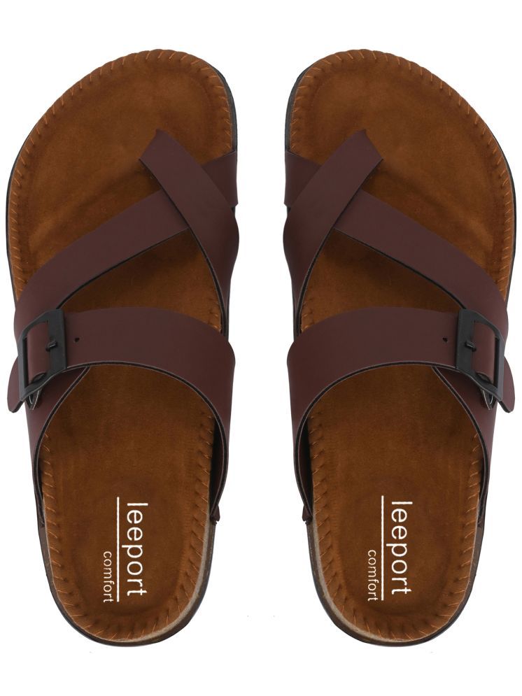     			Leeport Brown Men's Daily Slipper