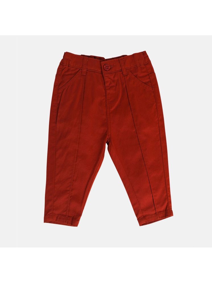     			Miniklub Baby Boys Adjustable Elastic Full Length Woven Pant (Rust Color)