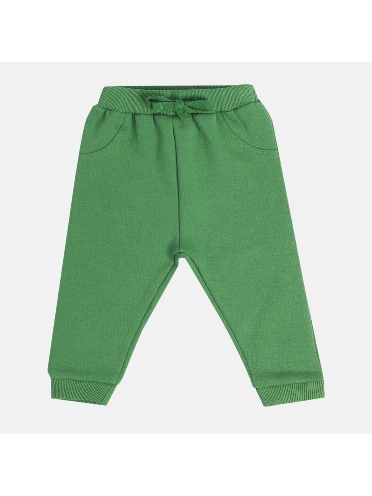     			Miniklub Baby Boys All Around Elastic Full Length Knit Jogger (Green Color)