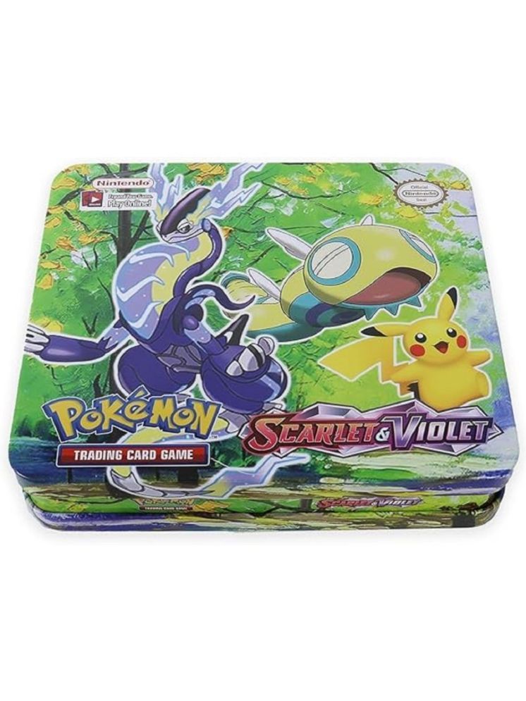     			PANSHUB Pokemon Scarlet & Violet Paldea Evolved Trading Card Game - Tin Box, Assorted Cards