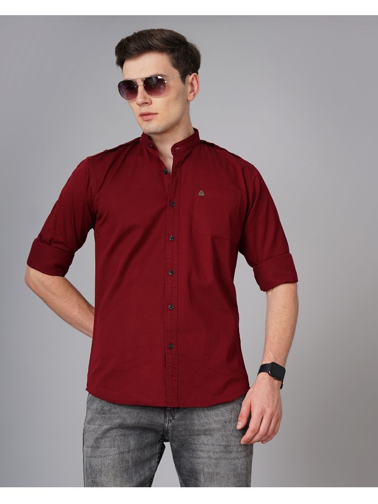     			Paul Street 100% Cotton Slim Fit Solids Full Sleeves Men's Casual Shirt - Red ( Pack of 1 )