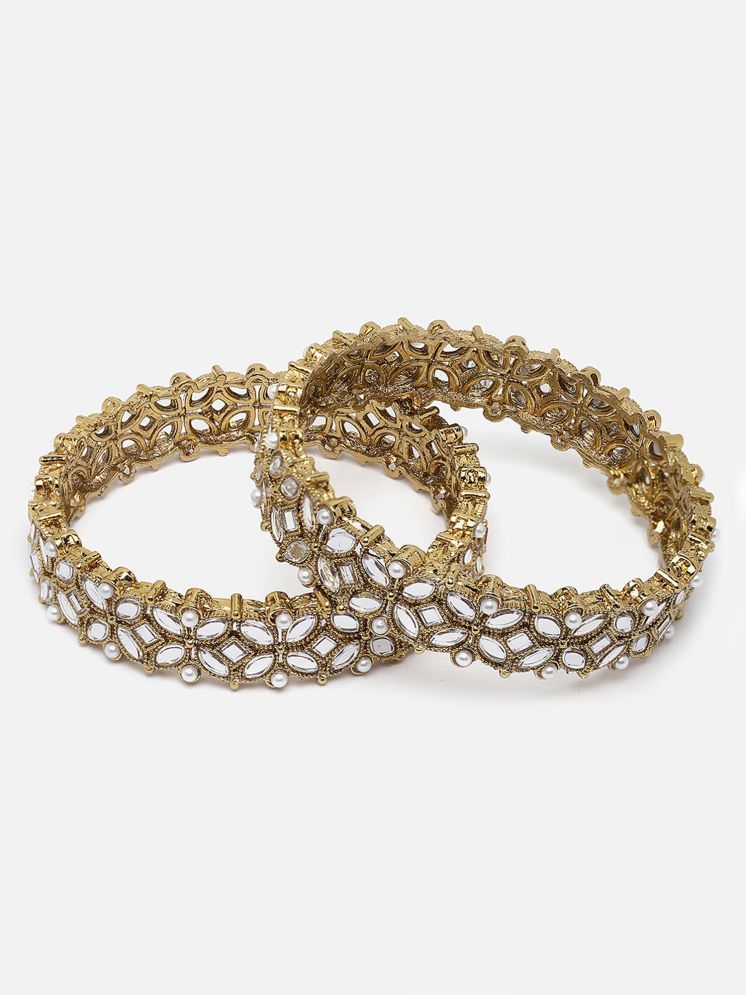     			Zeneme Gold Bangle ( Pack of 2 )