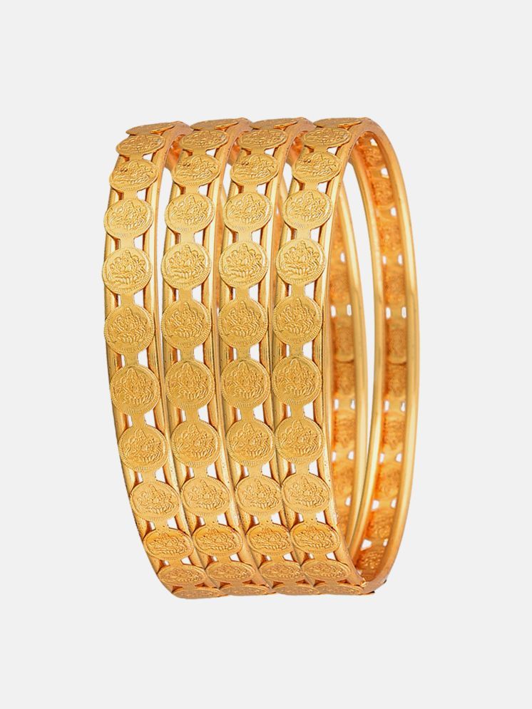     			Zeneme Gold Bangle Set ( Pack of 2 )