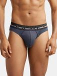 Jockey US17 Men Super Combed Cotton Rib Solid Brief - Graphite