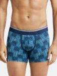 Jockey US63 Men Super Combed Cotton Elastane Printed Trunk - Seaport Teal