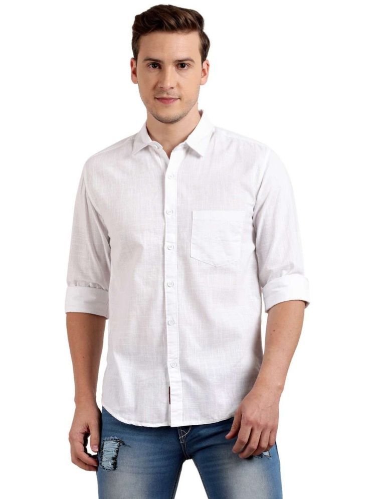     			De Solo King Linen Slim Fit Solids Full Sleeves Men's Casual Shirt - White ( Pack of 1 )