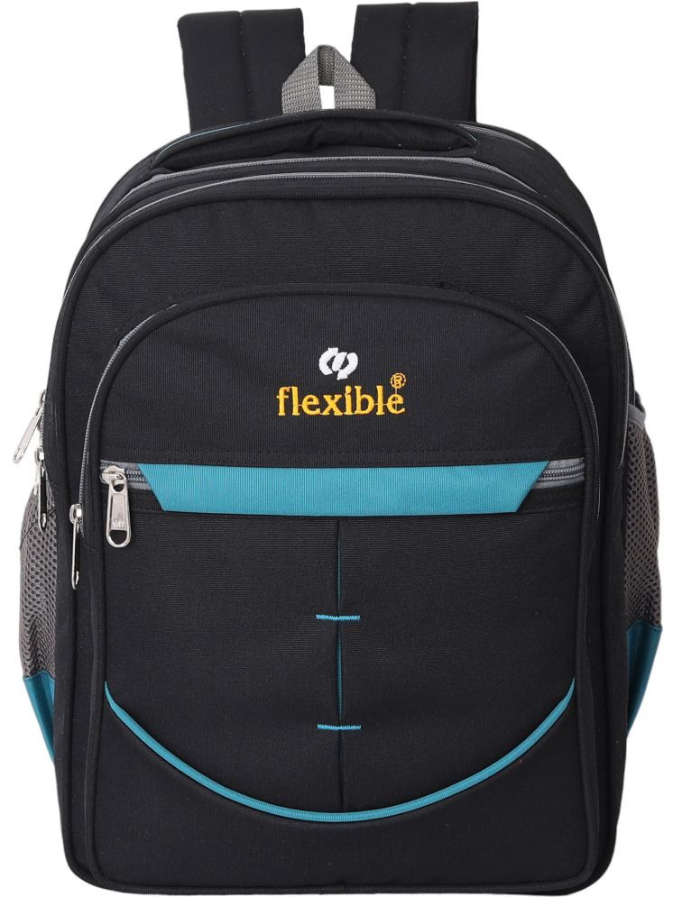     			Flexible Black Polyester Backpack ( 60 Ltrs )