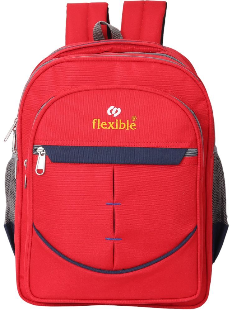     			Flexible Red Polyester Backpack ( 60 Ltrs )