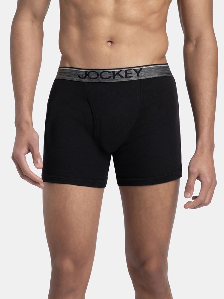     			Pack of 1 Jockey Black 8009 Cotton Men's Trunks