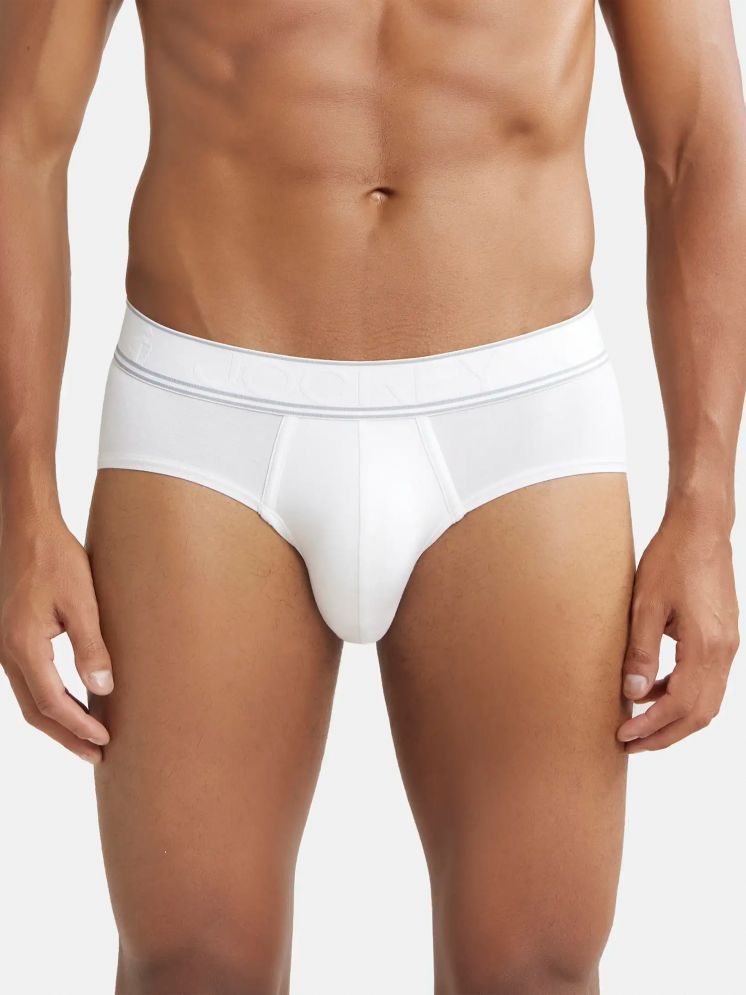     			Jockey HG15 Men Tencel Micro Modal Elastane Stretch Solid Brief with StayFresh Properties - White