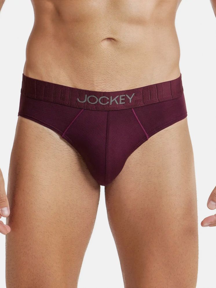     			Pack of 1 Jockey Wine IC31 Cotton Men's Briefs