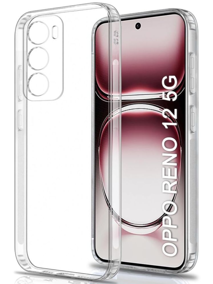     			KOVADO Plain Cases Compatible For Silicon Oppo Reno 12 5g ( Pack of 1 )