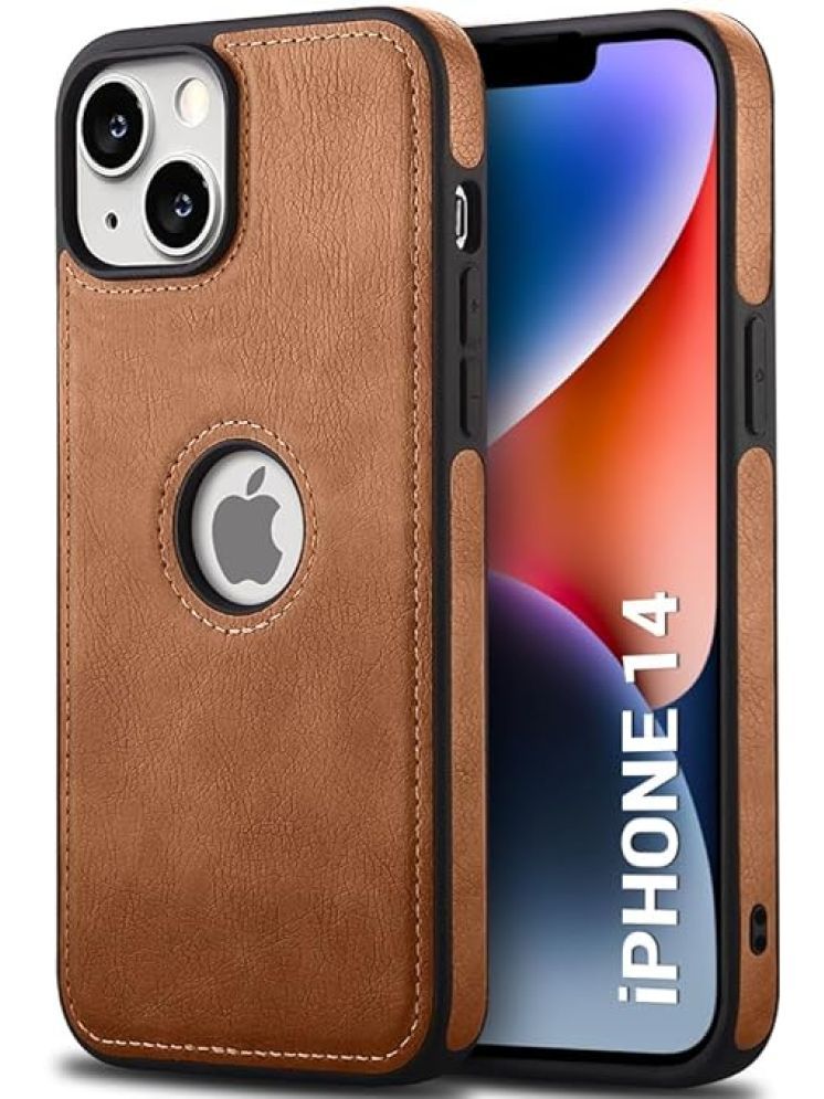     			KOVADO Plain Cases Compatible For Artificial Leather Iphone 14 ( Pack of 1 )