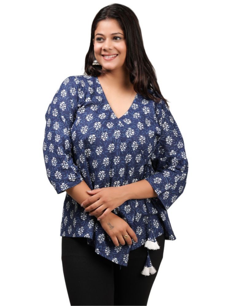     			MRS Fashion Navy Blue Cotton Women's Tunic ( Pack of 1 )