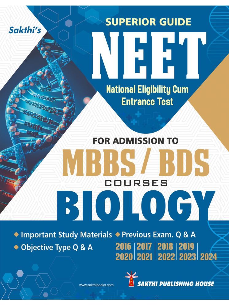     			Neet MBBS/BDS Biology Superior Guide: Study Materials, Multiple Choice Questions, and Previous Exam Q & A for 2024-2016