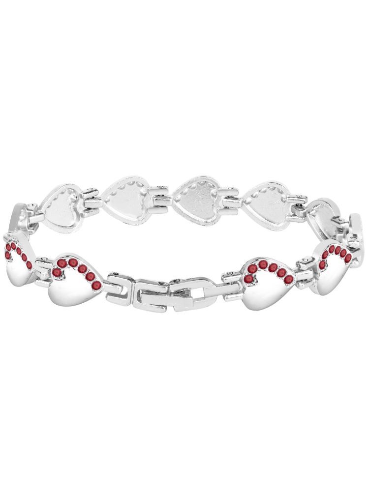     			REESKY Silver Bracelet ( Pack of 1 )