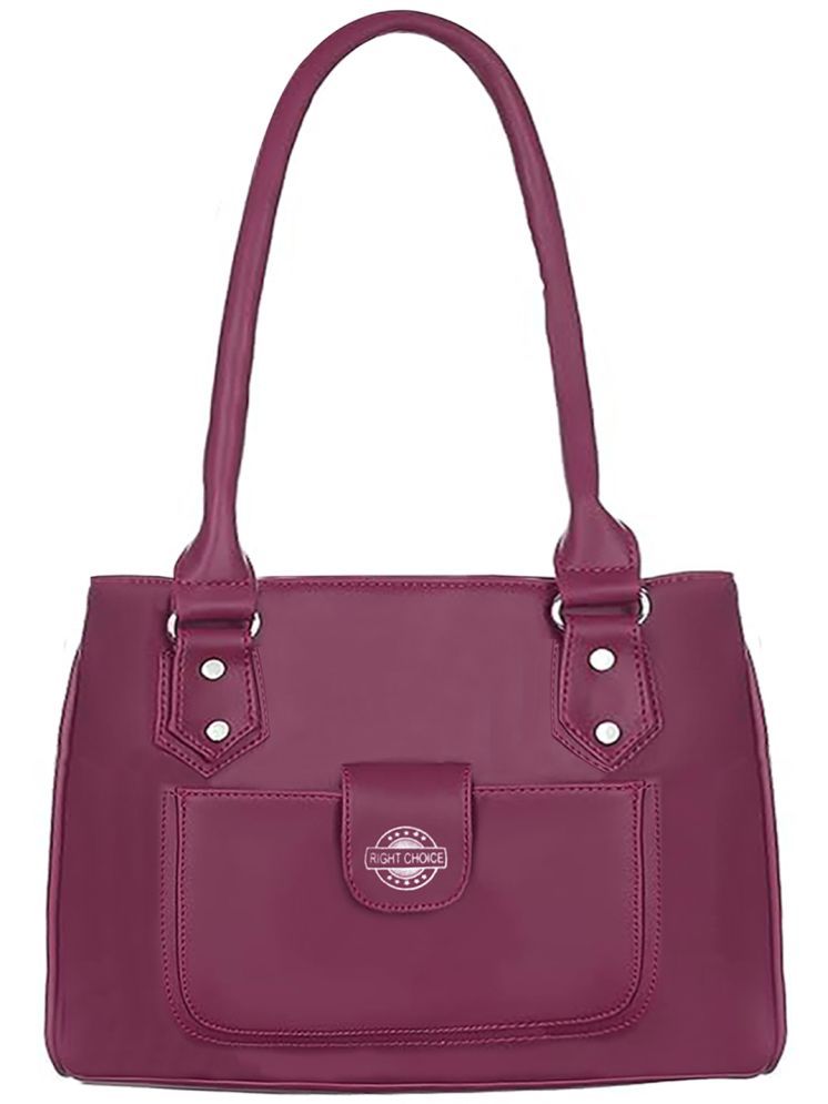     			Right Choice Maroon PU Shoulder Bag