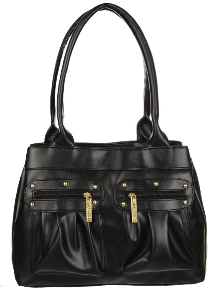     			Tasche Black PU Shoulder Bag