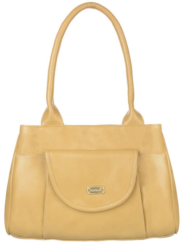     			Taschen Cream Artificial Leather Shoulder Bag